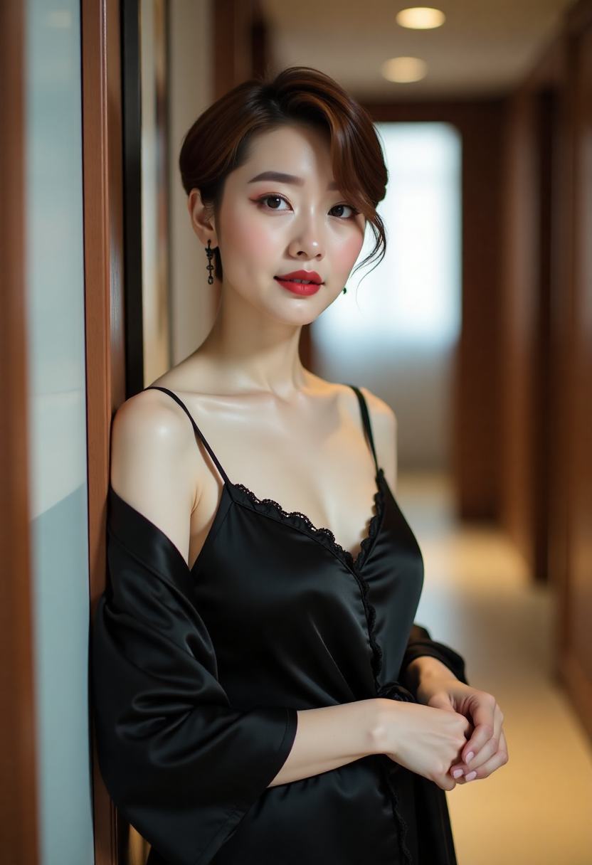 徐允书在录音室查看采访笔记